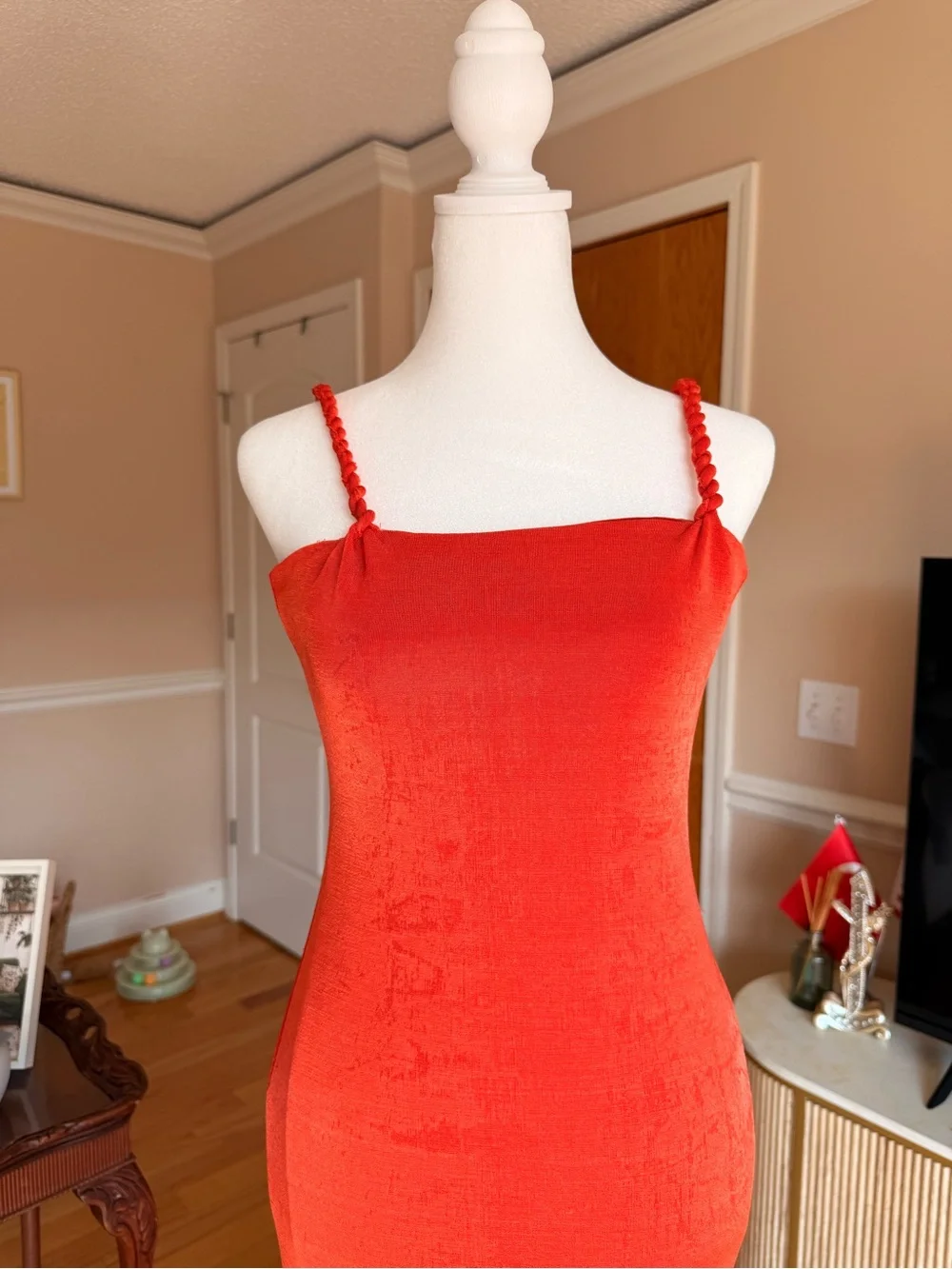 Boutique Vibrant Orange Maxi Dress